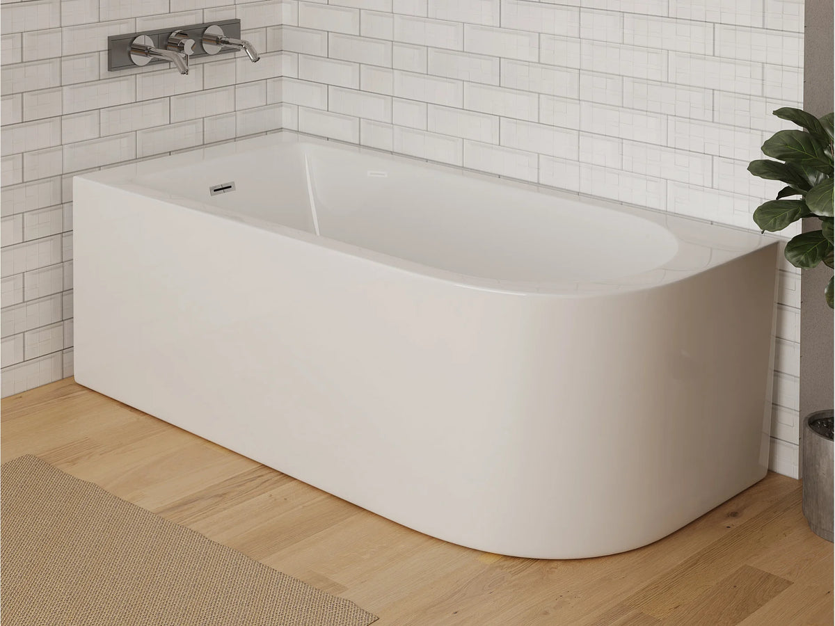 Baignoire d'Angle 170x75 Acrylique Blanc - ANIKA - vue 3