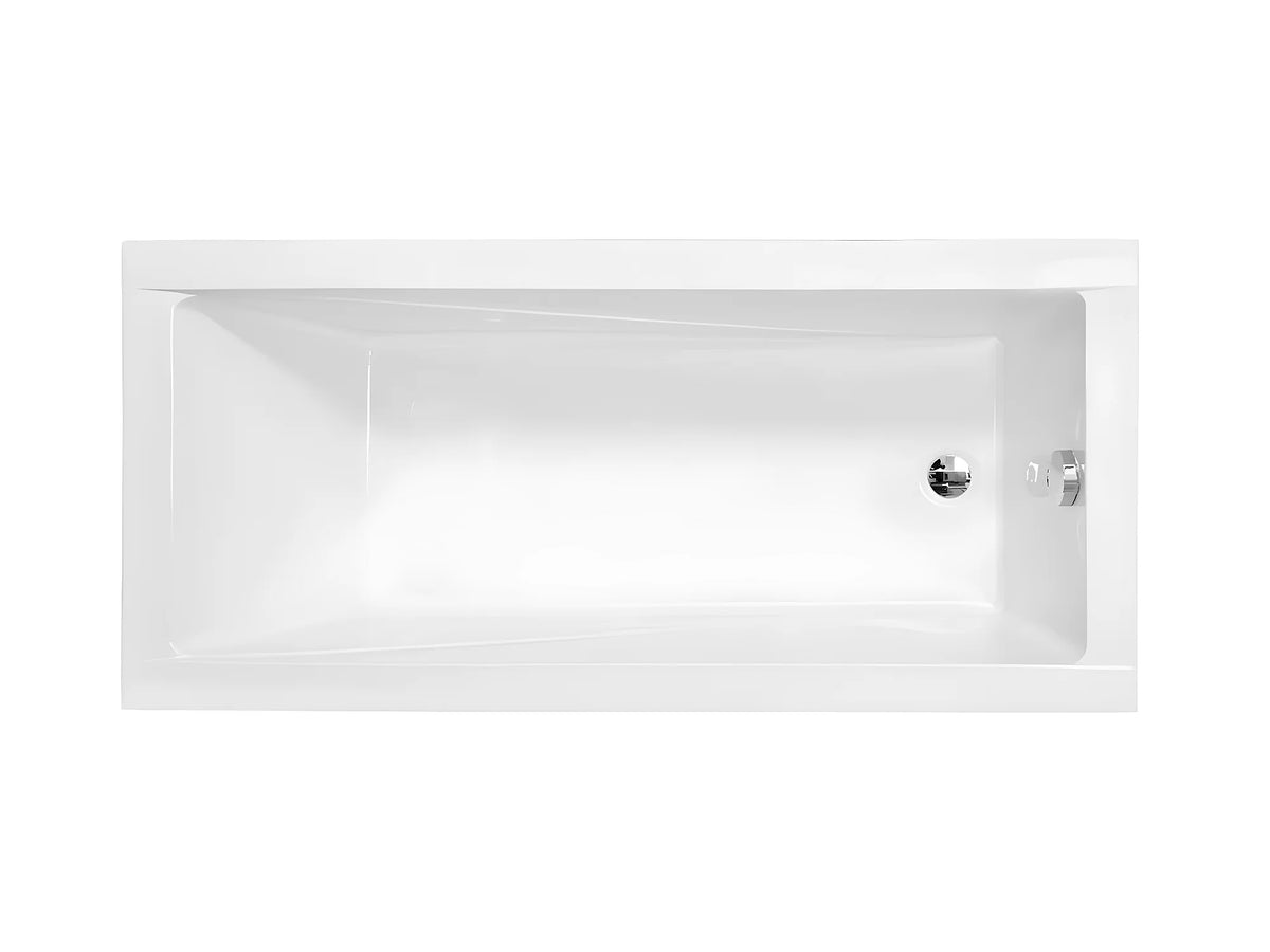 Baignoire Rectangulaire 160x70 Acrylique Blanc - MODERN SLIM - vue 3