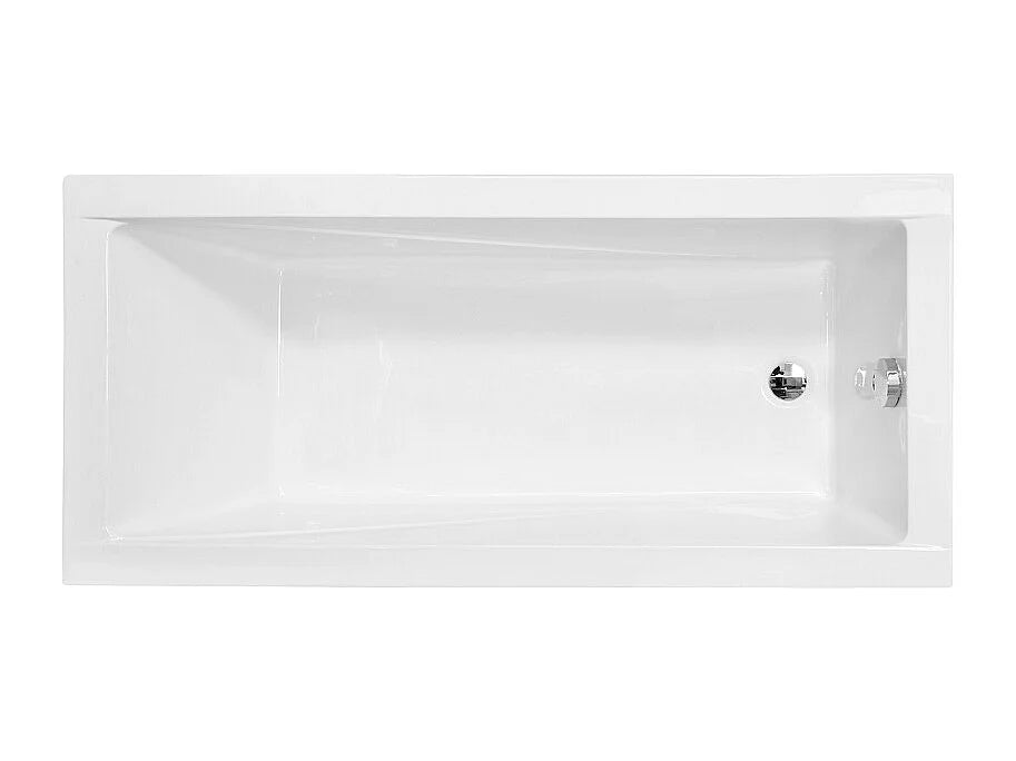 Baignoire Rectangulaire 180x80 Acrylique Blanc - MODERN SLIM - vue 3
