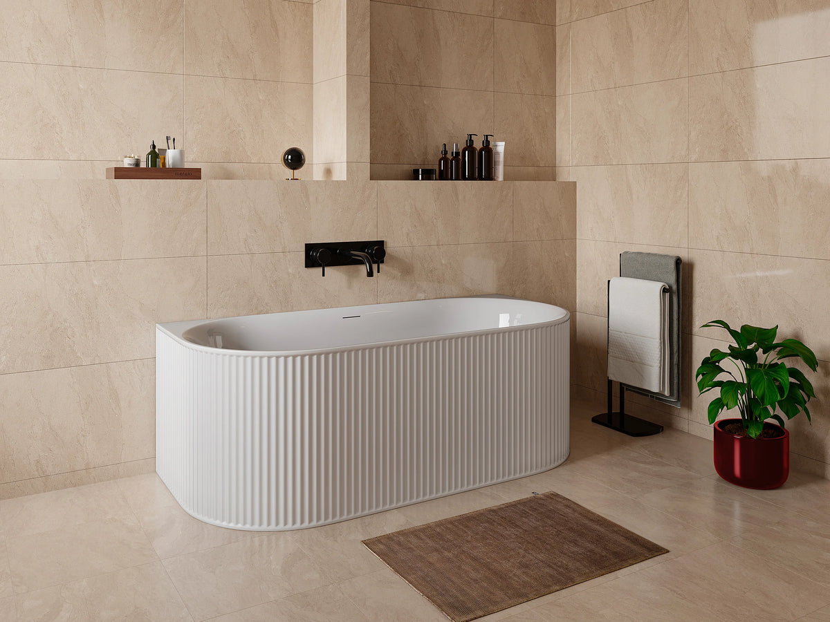 Baignoire Semi-Îlot 170x80 Acrylique Blanc - BARBORI