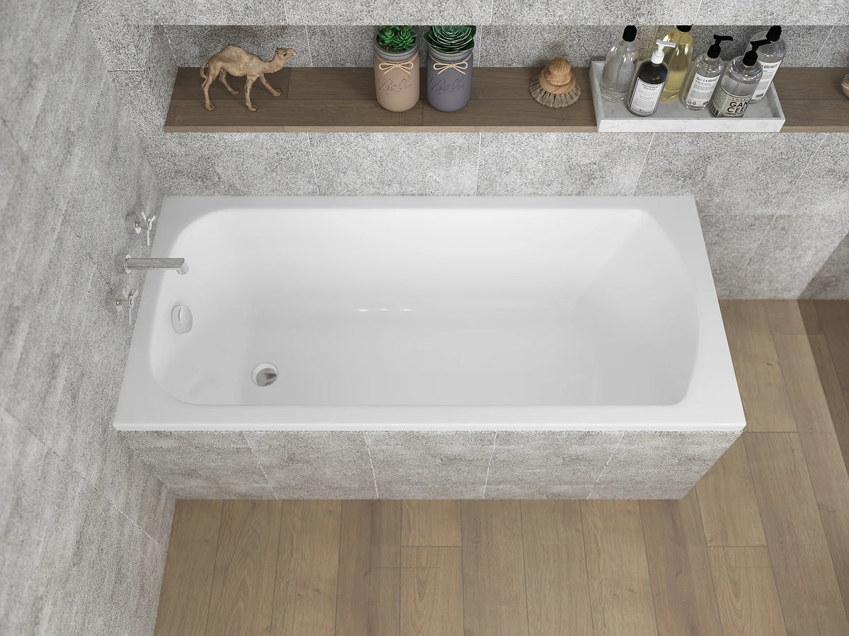Baignoire Sabot 120x70 Acrylique Blanc avec Tablier - CLASSIC - vue 2