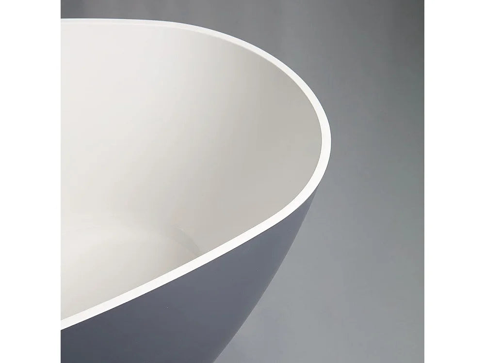 Baignoire Îlot 157x71 Résine Minérale Gris - NATURELLE FINITION - vue 5