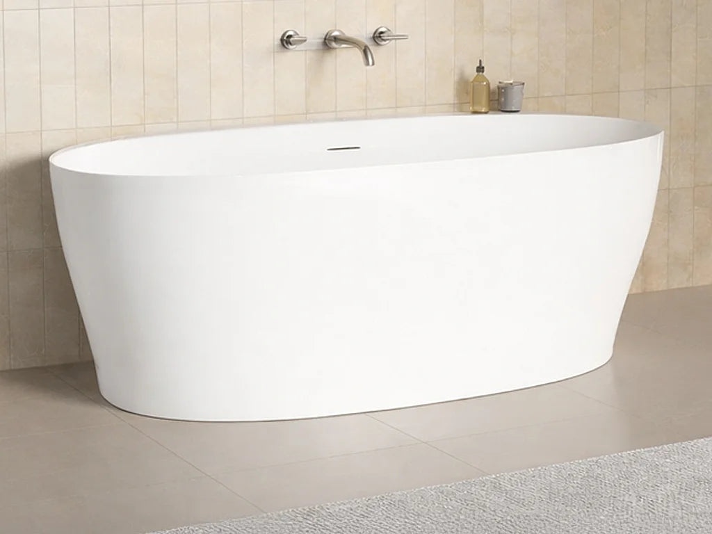 Baignoire Semi-Îlot 160x80 Acrylique Blanc - LUMEL - vue 2
