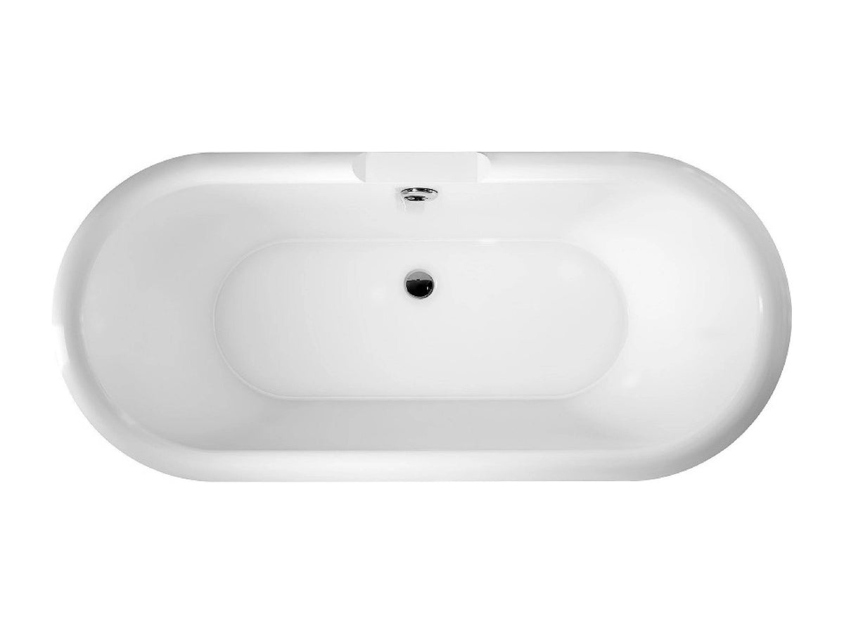 Baignoire Ovale 154x78,5 Acrylique Blanc et Jaune - CHELSEA - vue 3