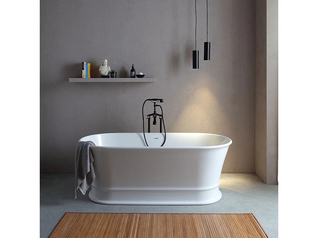 Baignoire Îlot 170x84 Résine Minérale Blanc - CENTRE - vue 2