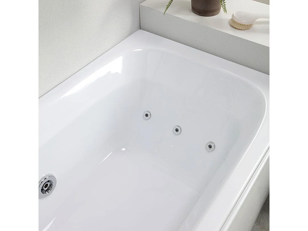 Baignoire Balnéo Rectangulaire 170x70 Acrylique Blanc - ESTER - vue 9