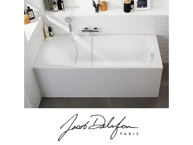 Baignoire Rectangulaire 170x75 Acrylique Gris Clair - BRIVE