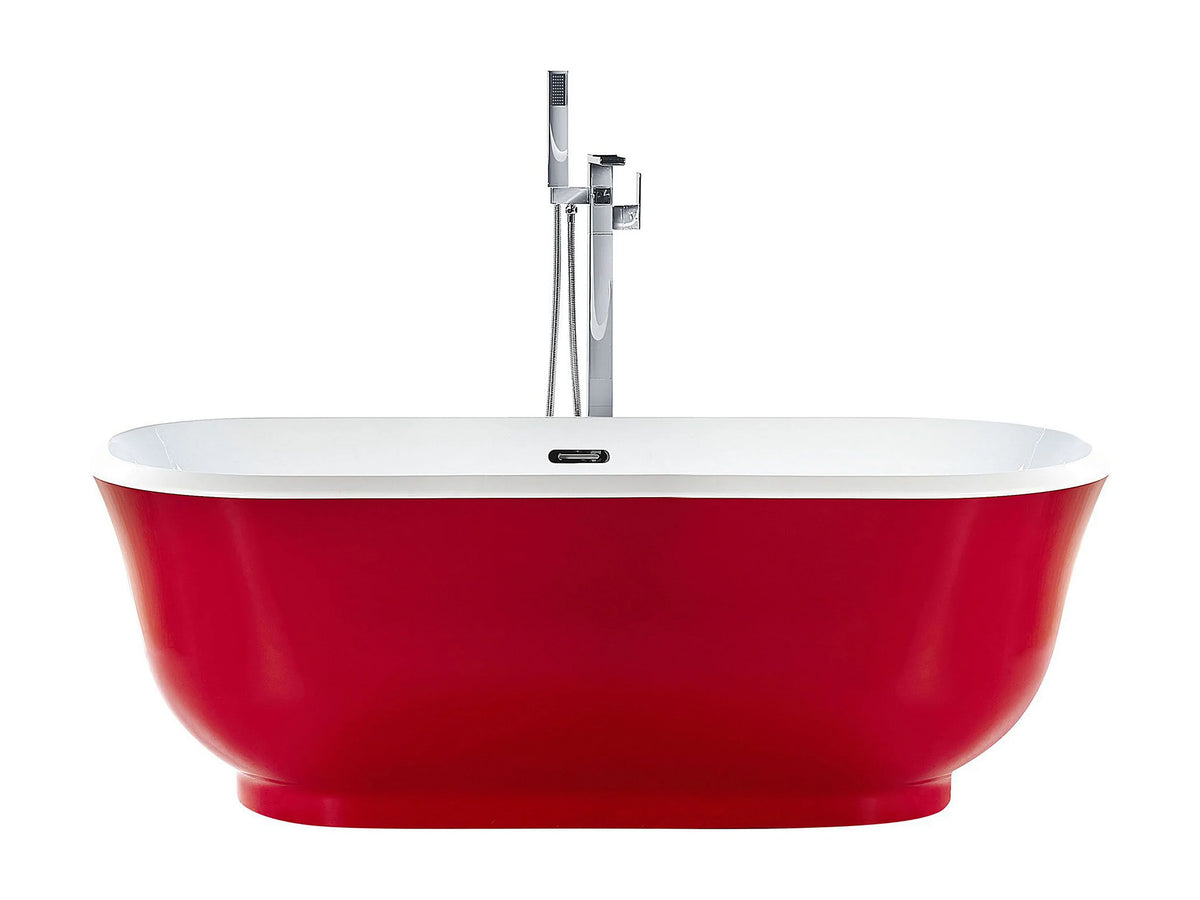 Baignoire Îlot 170x77 Acrylique Rouge - TESORO - vue 2