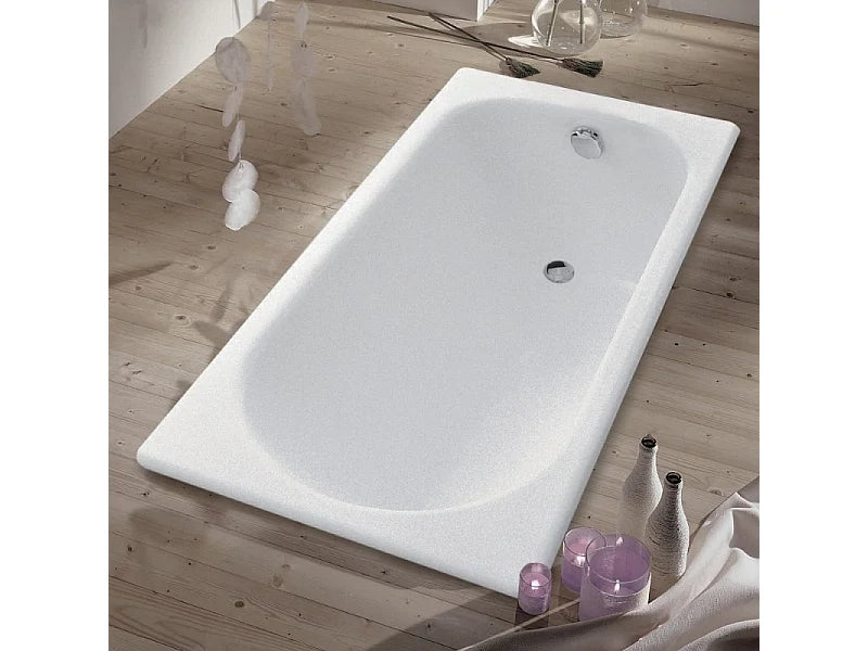 Baignoire Bain-Douche 170x70 Fonte Noir avec Pare-Bain - SOISSONS