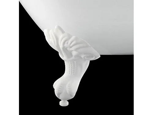 Baignoire Ovale 170x77 Fonte Blanc et Argenté - PLYMOUTH - vue 3