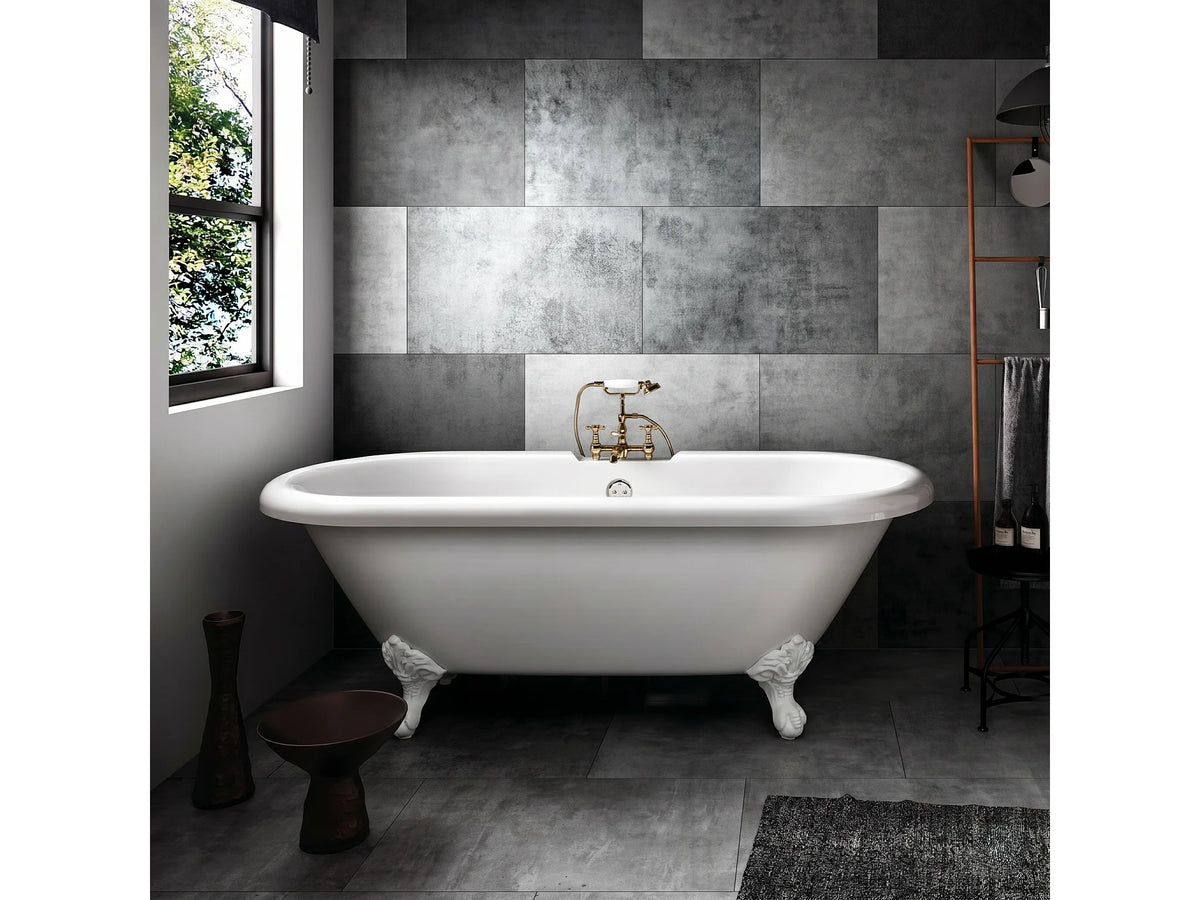 Baignoire Ovale 154x78,5 Acrylique Blanc et Jaune - CHELSEA - vue 7