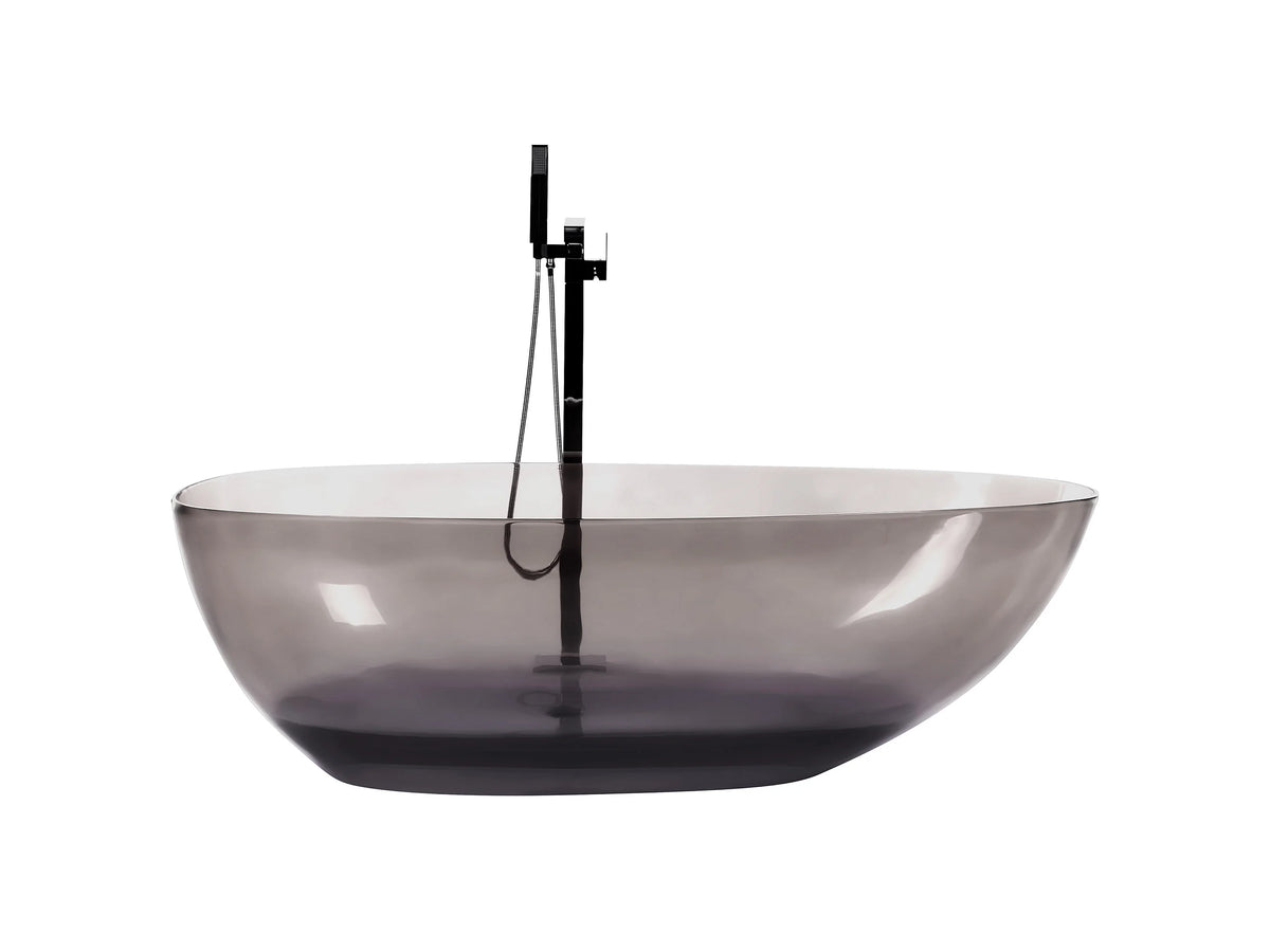 Baignoire Îlot 169x78 Résine Minérale Noir - BLANCARENA - vue 2