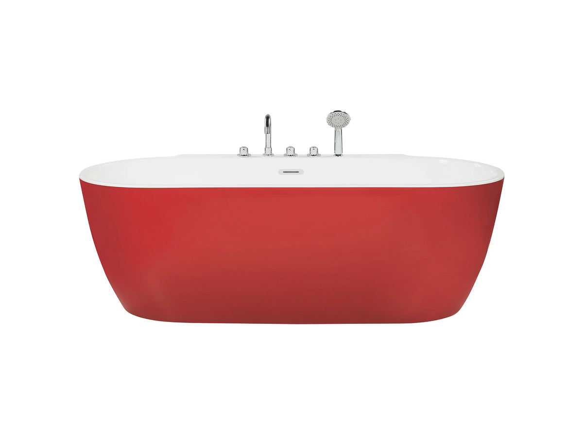 Baignoire Îlot 170x80 Acrylique Rouge - ROTSO - vue 4