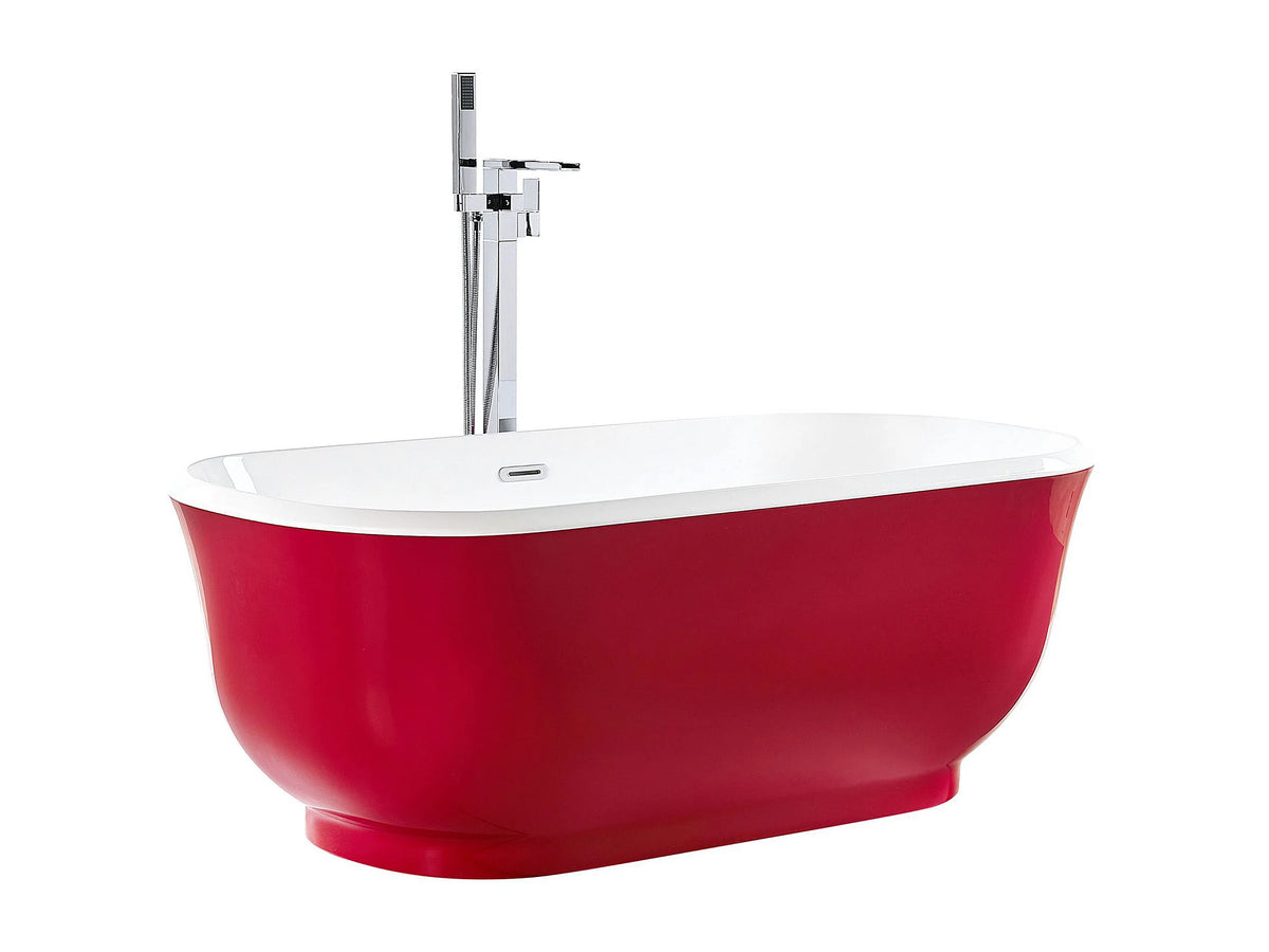 Baignoire Îlot 170x77 Acrylique Rouge - TESORO - vue 8