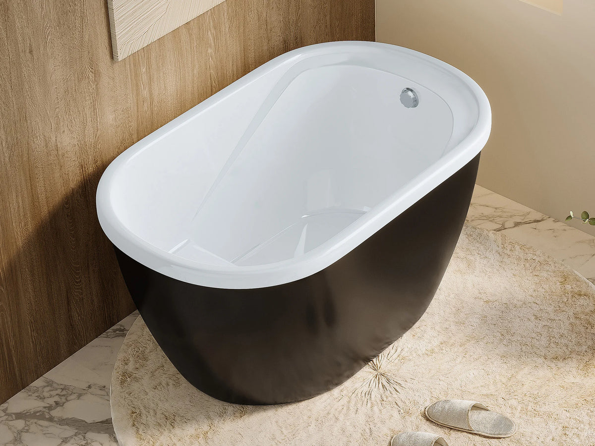 Baignoire Sabot 120x75 Acrylique Noir - PICCOLA - vue 3