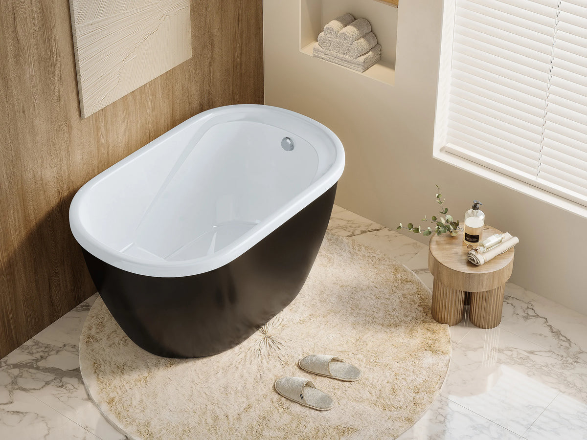 Baignoire Sabot 120x75 Acrylique Noir - PICCOLA