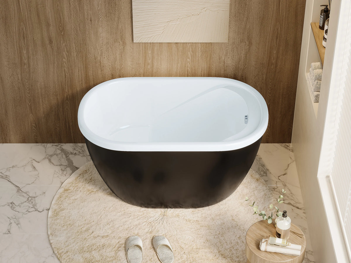 Baignoire Sabot 120x75 Acrylique Noir - PICCOLA - vue 2