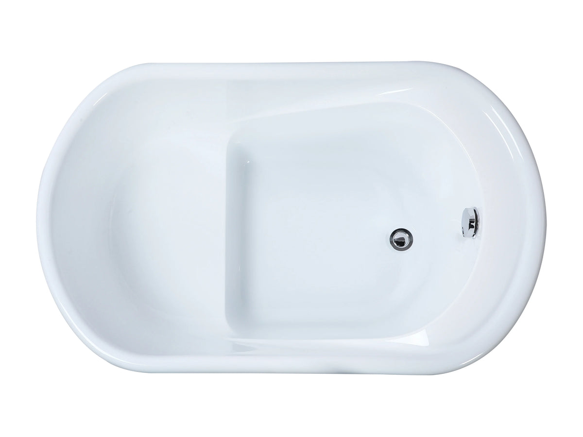 Baignoire Sabot 120x75 Acrylique Noir - PICCOLA - vue 6