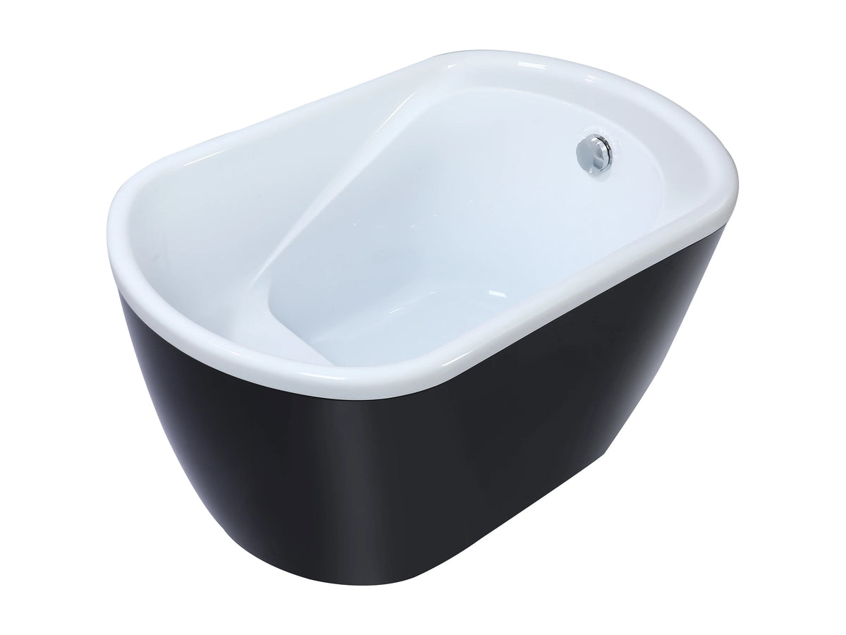 Baignoire Sabot 120x75 Acrylique Noir - PICCOLA - vue 5