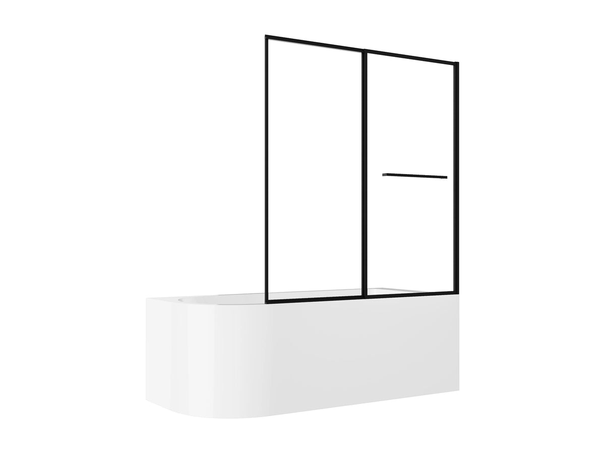 Baignoire Bain-Douche d'Angle 170x75 Acrylique Blanc avec Pare-Bain - ANIKA - vue 3