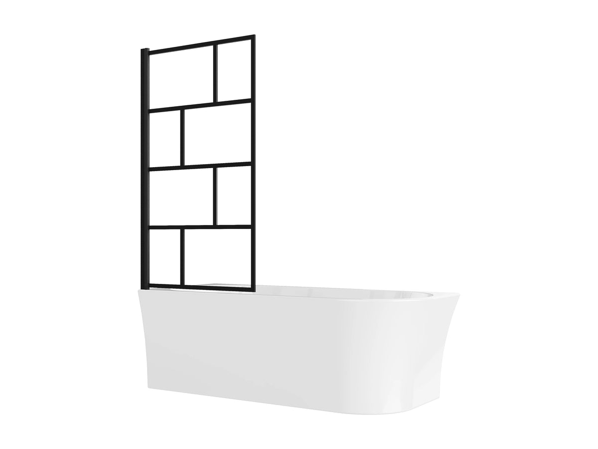 Baignoire Bain-Douche d'Angle 150x75 Acrylique Blanc avec Pare-Bain - PONTICOLA - vue 3