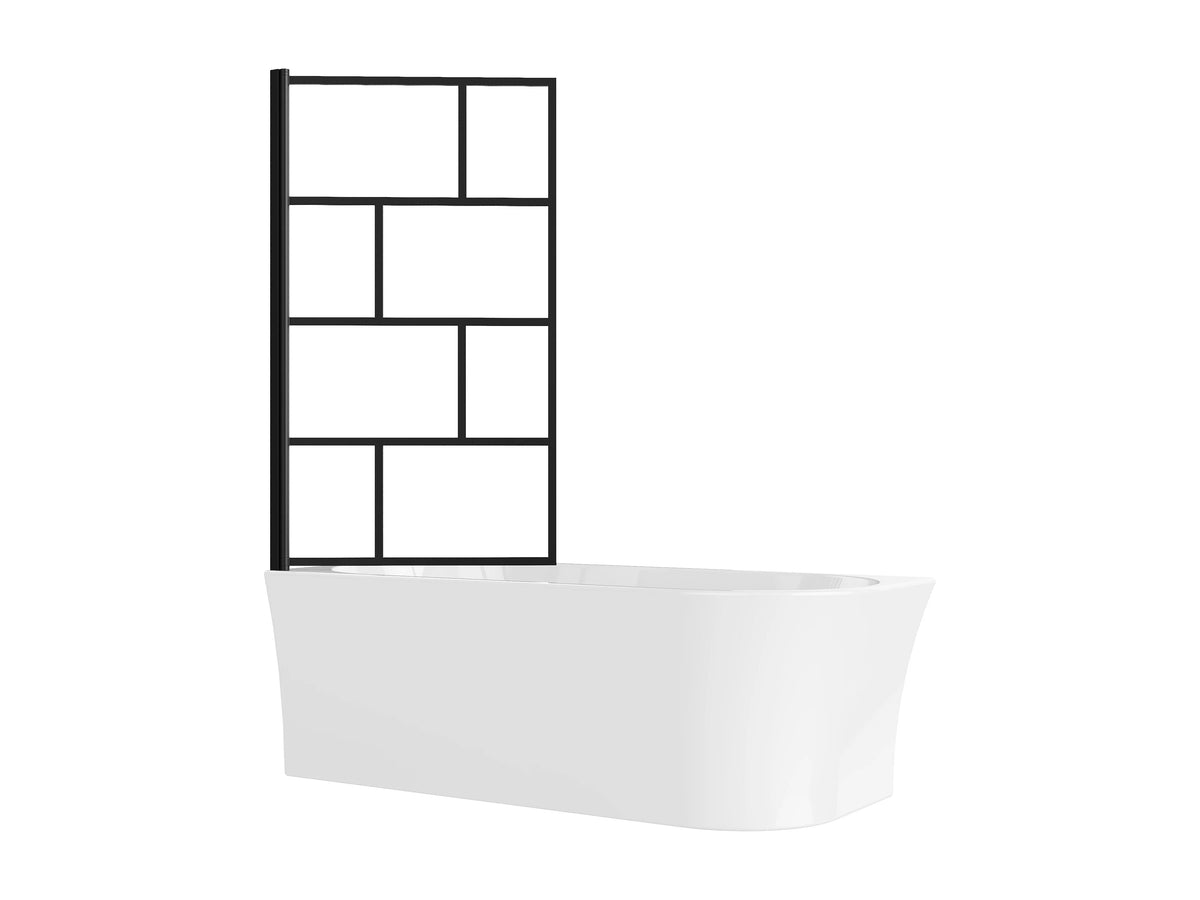 Baignoire Bain-Douche d'Angle 150x75 Acrylique Blanc avec Pare-Bain - PONTICOLA - vue 4