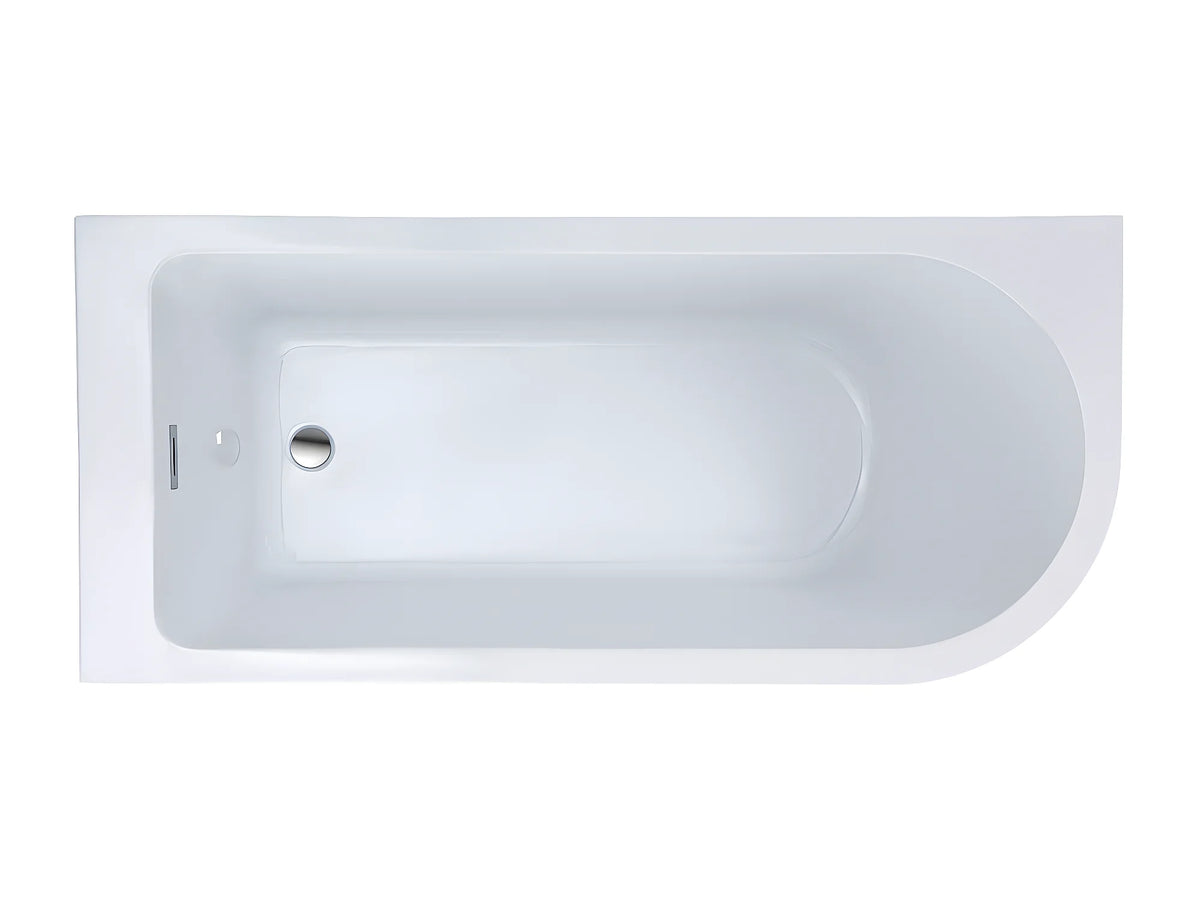 Baignoire d'Angle 170x75 Acrylique Blanc - ANIKA - vue 7