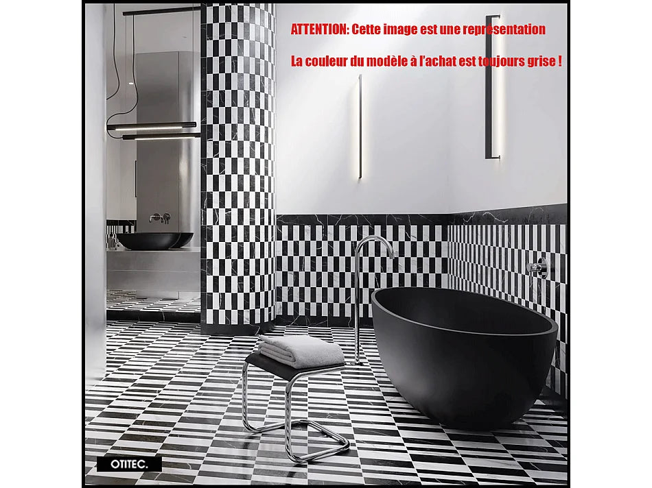 Baignoire Îlot 148x75 Résine Minérale Gris - SHELL
