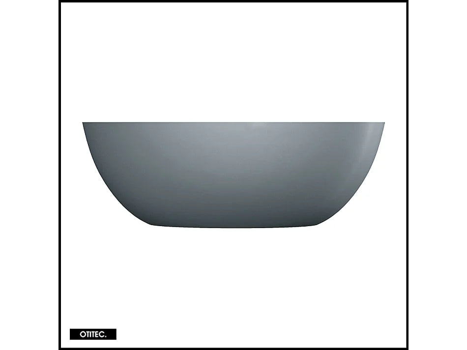 Baignoire Îlot 160x75 Résine Minérale Gris - SHELL - vue 4