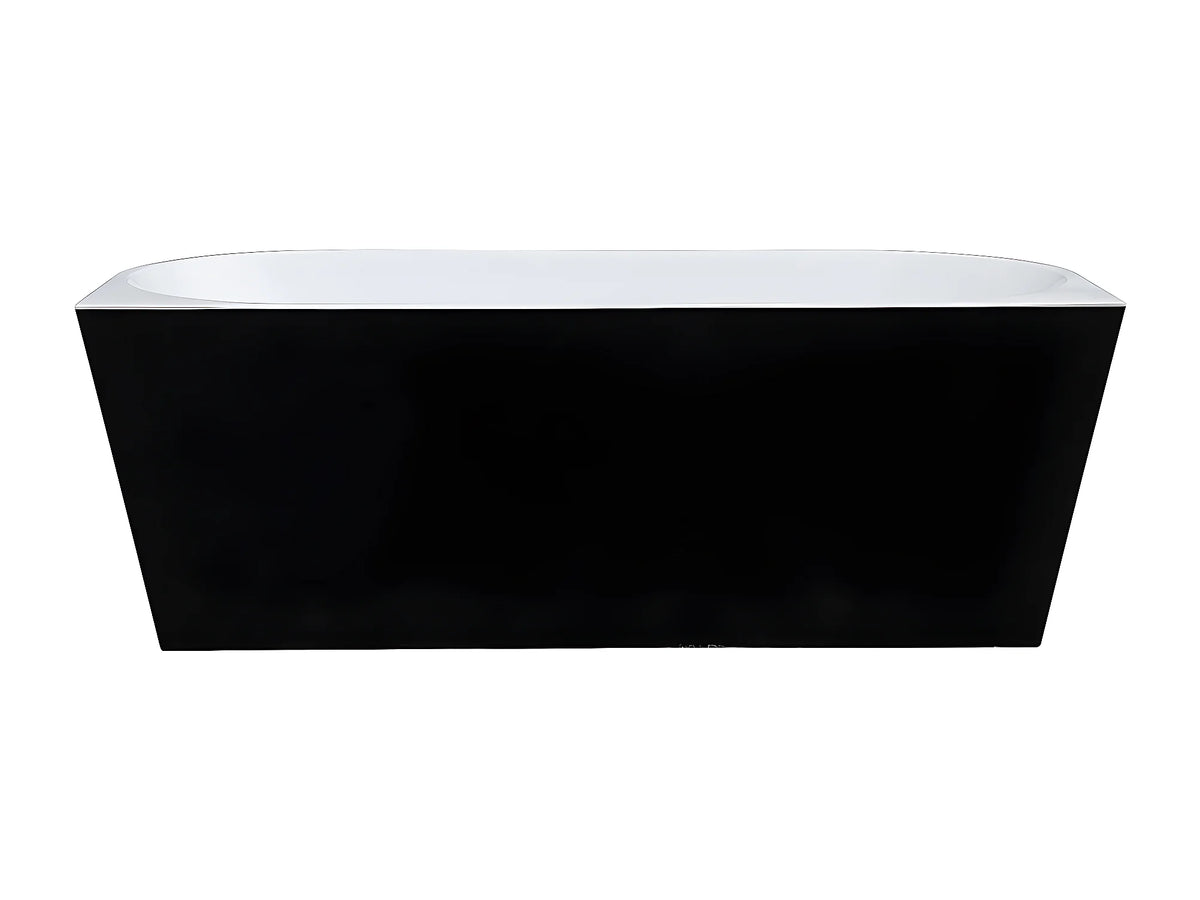Baignoire Semi-Îlot 170x75 Acrylique Noir - DIVINA - vue 4