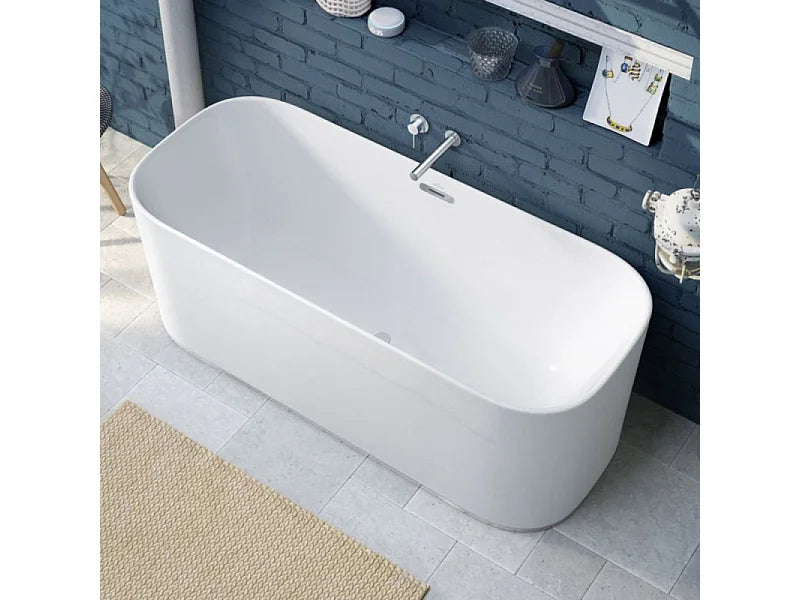 Baignoire Îlot 170x70 Résine Minérale Blanc - FINION - vue 3