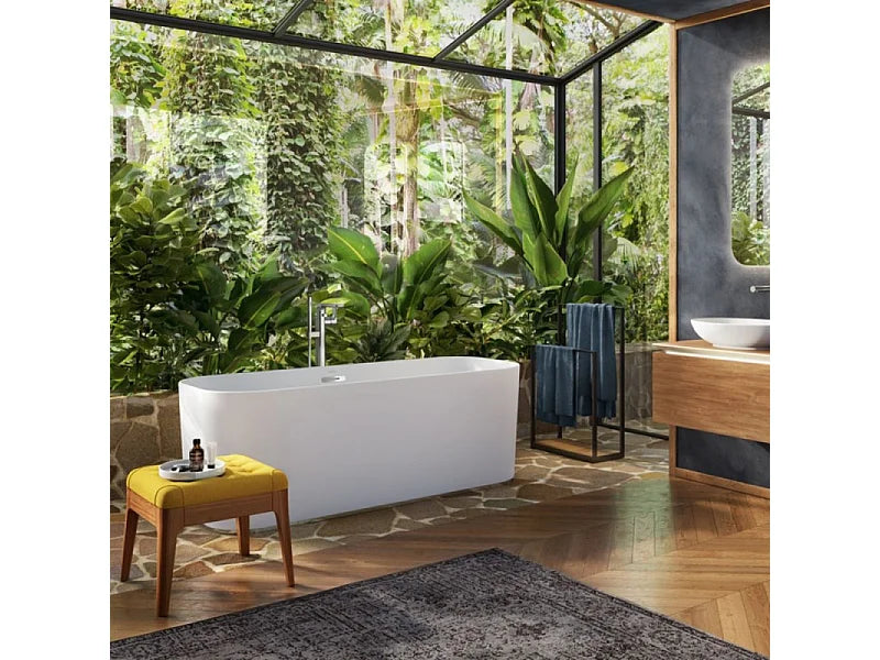 Baignoire Îlot 170x70 Résine Minérale Blanc - FINION
