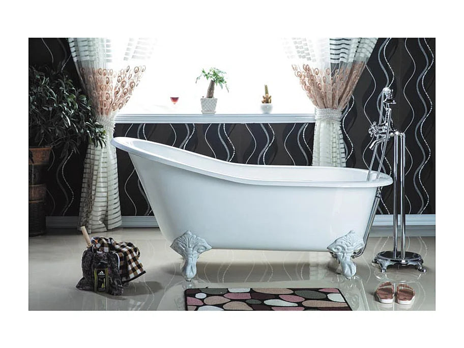 Baignoire Ovale 138x78 Fonte Blanc - ASHFORD
