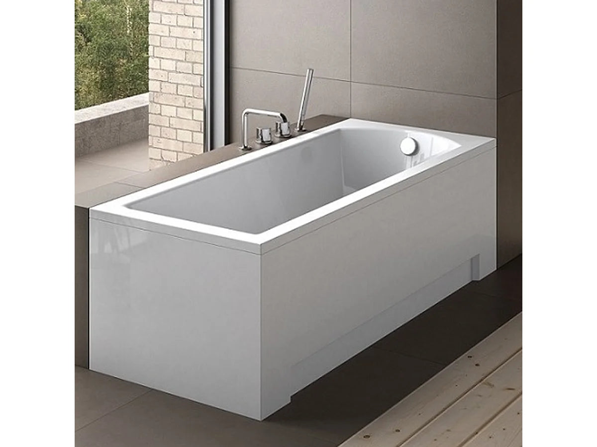 Baignoire Sabot 120x70 Acrylique Blanc avec Tablier - MODERN - vue 2
