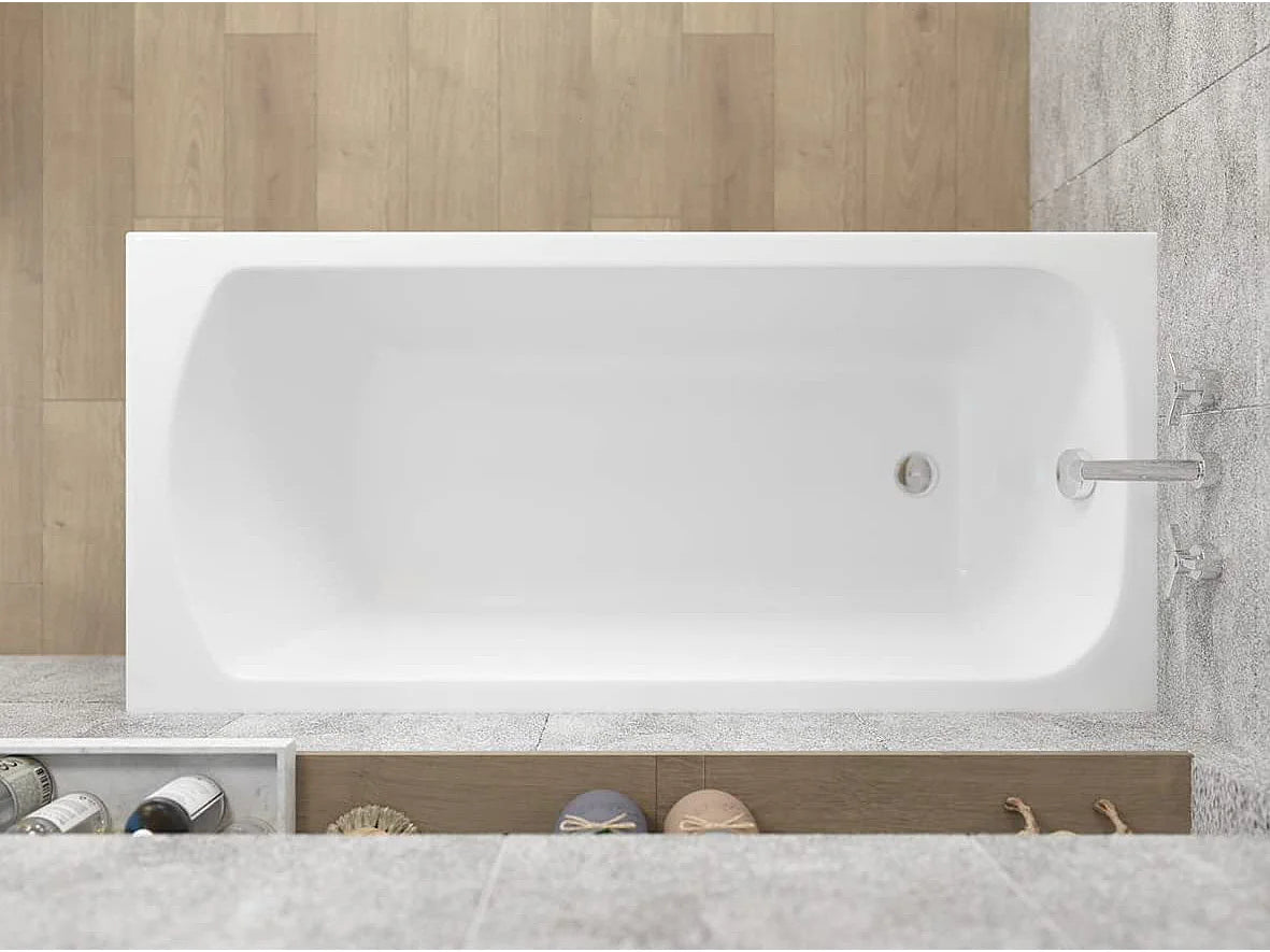 Baignoire Sabot 120x70 Acrylique Blanc avec Tablier - CLASSIC - vue 3