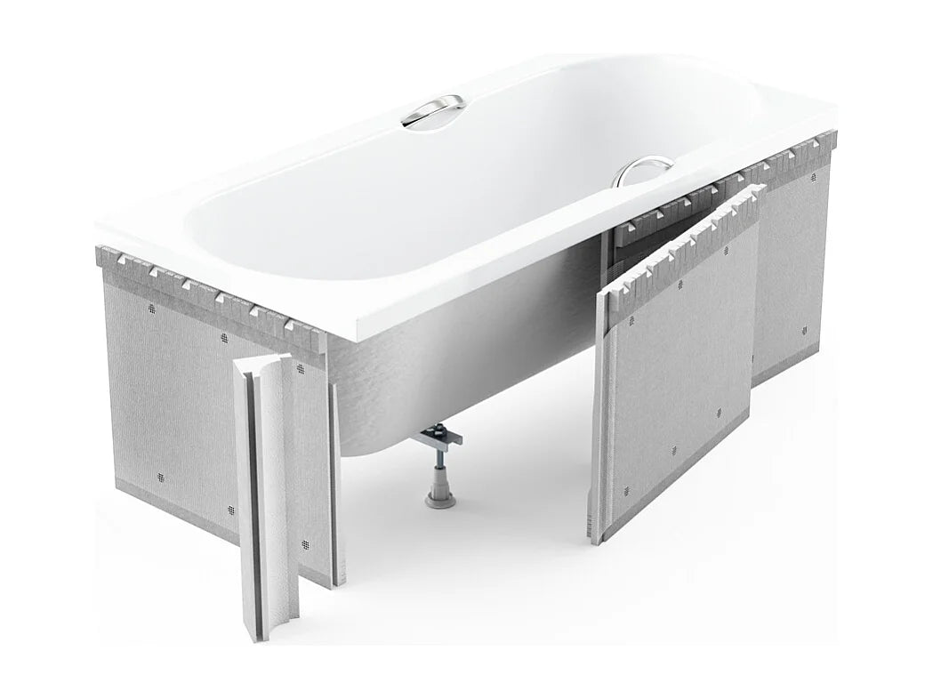 Baignoire Sabot 120x70 Acrylique Blanc avec Tablier - CLASSIC - vue 5