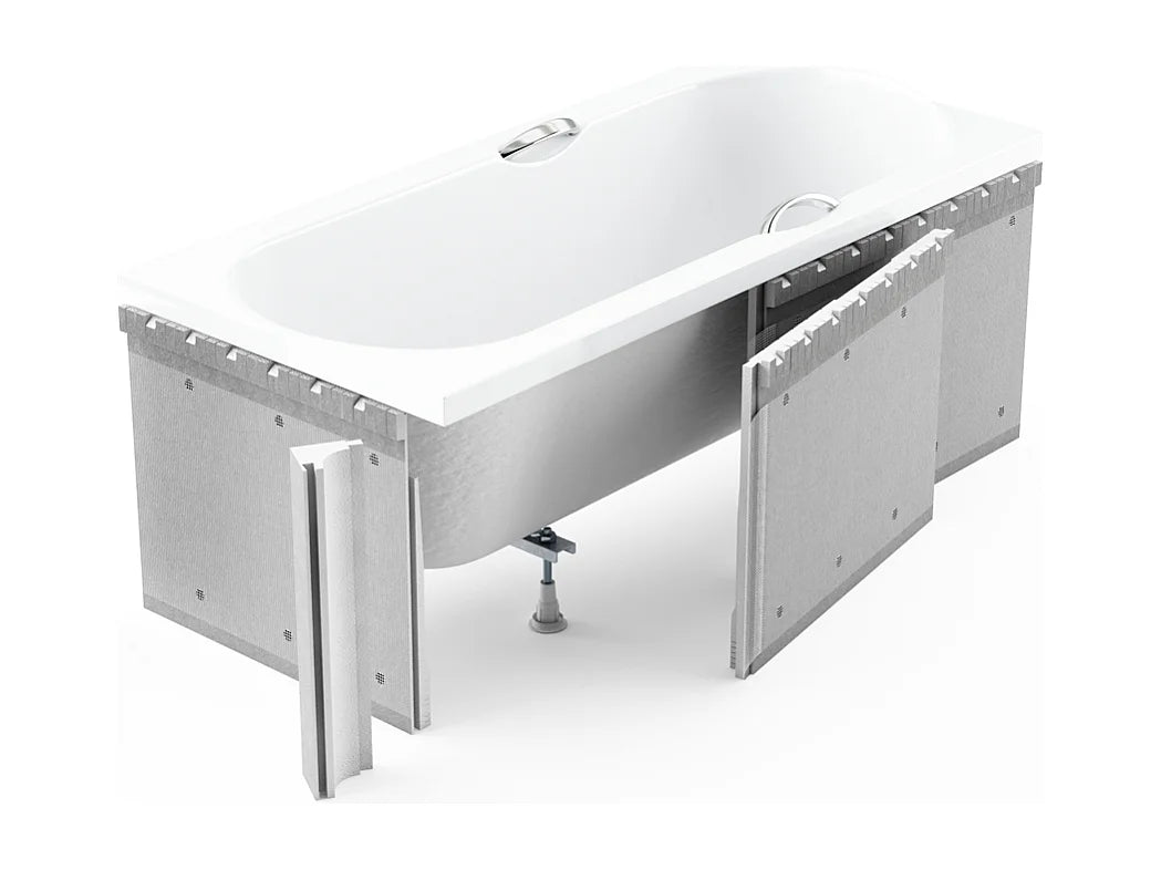 Baignoire Sabot 120x70 Acrylique Blanc avec Tablier - CLASSIC SLIM - vue 3