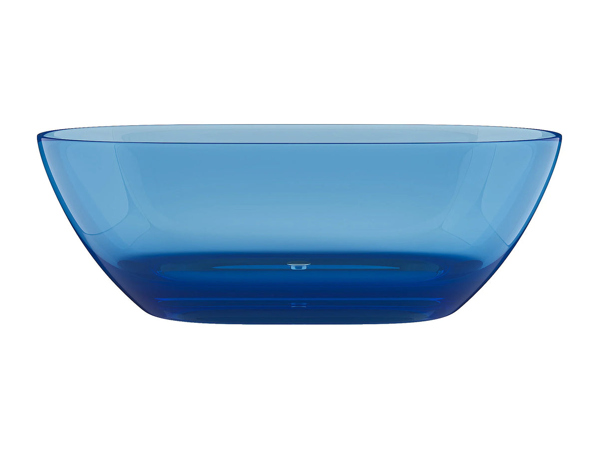 Baignoire Îlot 160x72 Résine Minérale Bleu - SPAVO - vue 4