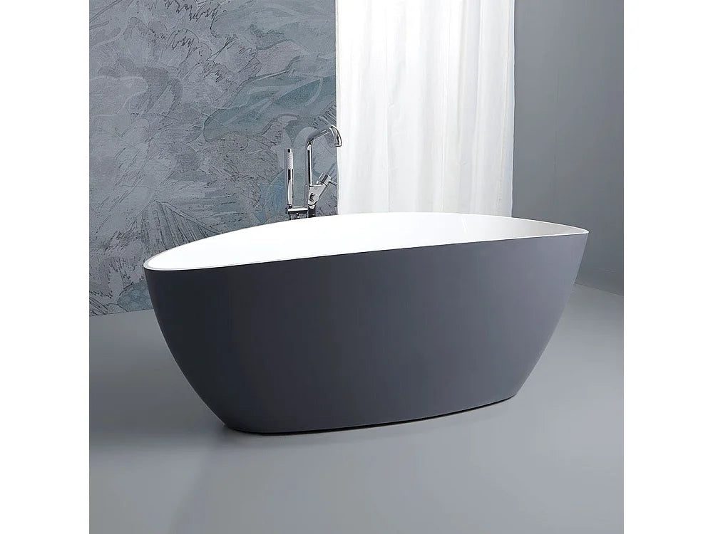 Baignoire Îlot 157x71 Résine Minérale Gris - NATURELLE FINITION - vue 2