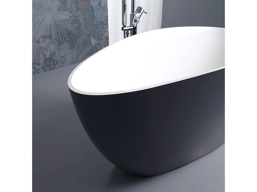 Baignoire Îlot 157x71 Résine Minérale Gris - NATURELLE FINITION - vue 3