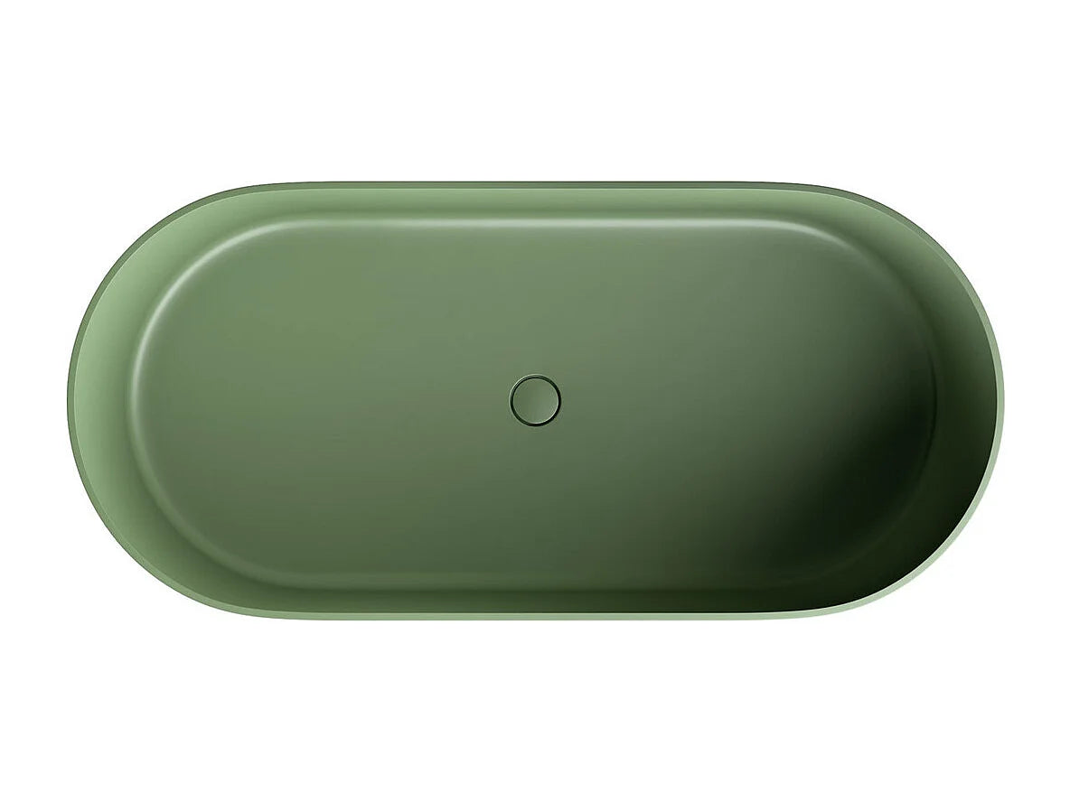 Baignoire Îlot 160x75 Résine Minérale Vert - OVO M+ - vue 2