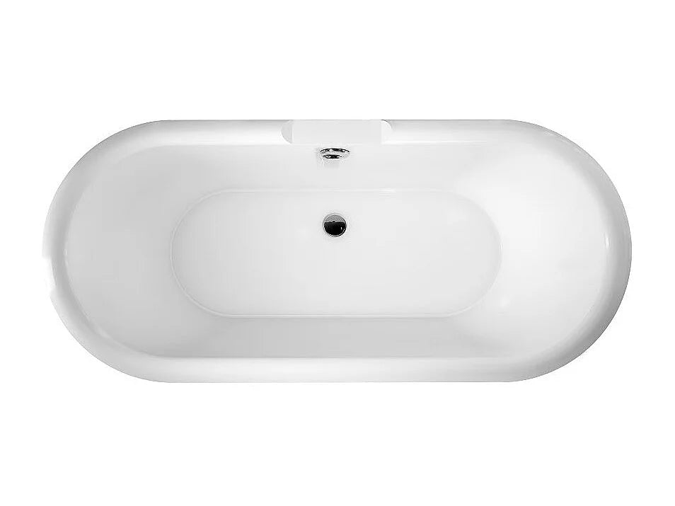 Baignoire Ovale 154x78,5 Acrylique Blanc et Jaune - CHELSEA - vue 2