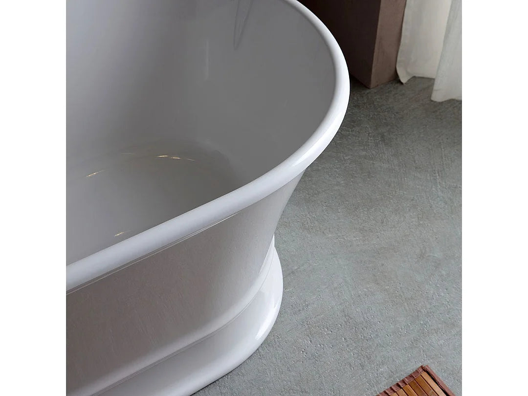 Baignoire Îlot 170x84 Résine Minérale Blanc - CENTRE - vue 5