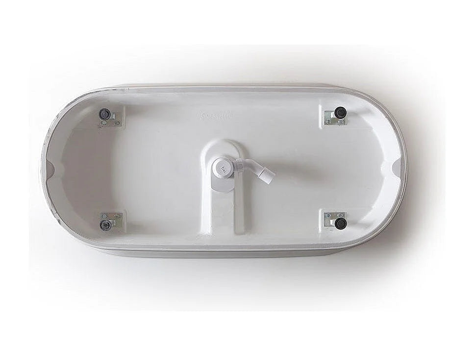 Baignoire Îlot 170x84 Résine Minérale Blanc - CENTRE - vue 4