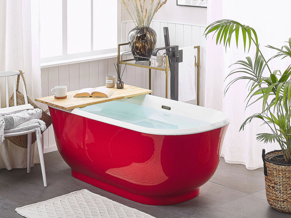 Baignoire Îlot 170x77 Acrylique Rouge - TESORO