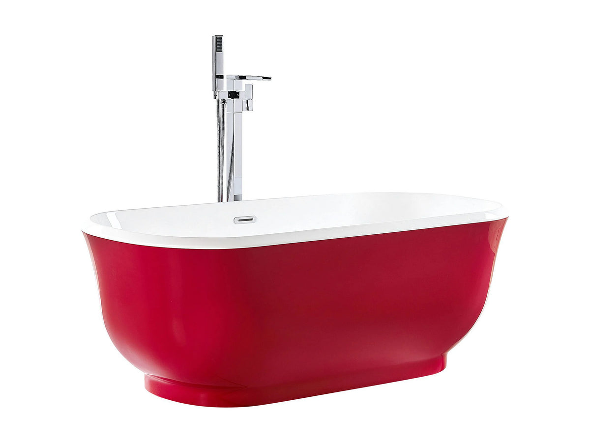 Baignoire Îlot 170x77 Acrylique Rouge - TESORO - vue 7