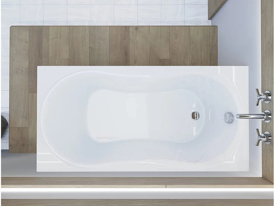 Baignoire Sabot 120x75 Acrylique Blanc avec Tablier - GRACJA - vue 3