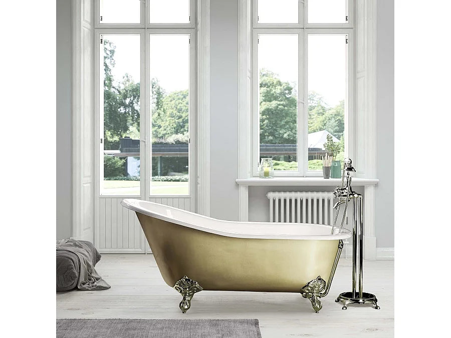 Baignoire Ovale 156x78 Fonte Doré - ASHFORD