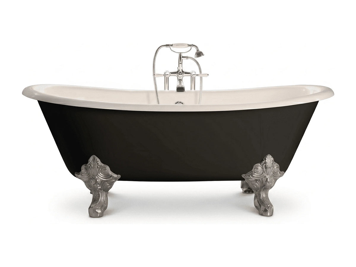 Baignoire Ovale 180x79 Fonte Noir - BRADFORD - vue 6