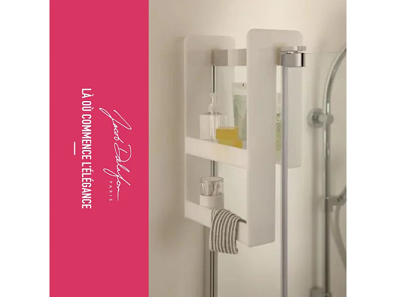 Baignoire Bain-Douche Asymétrique 160x90 Acrylique Gris Clair avec Pare-Bain et Tablier - NEO - vue 3